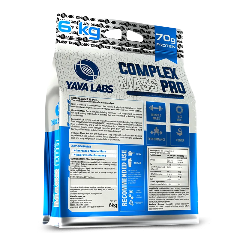 COMPLEX MASS PRO 6KG - Yava Labs